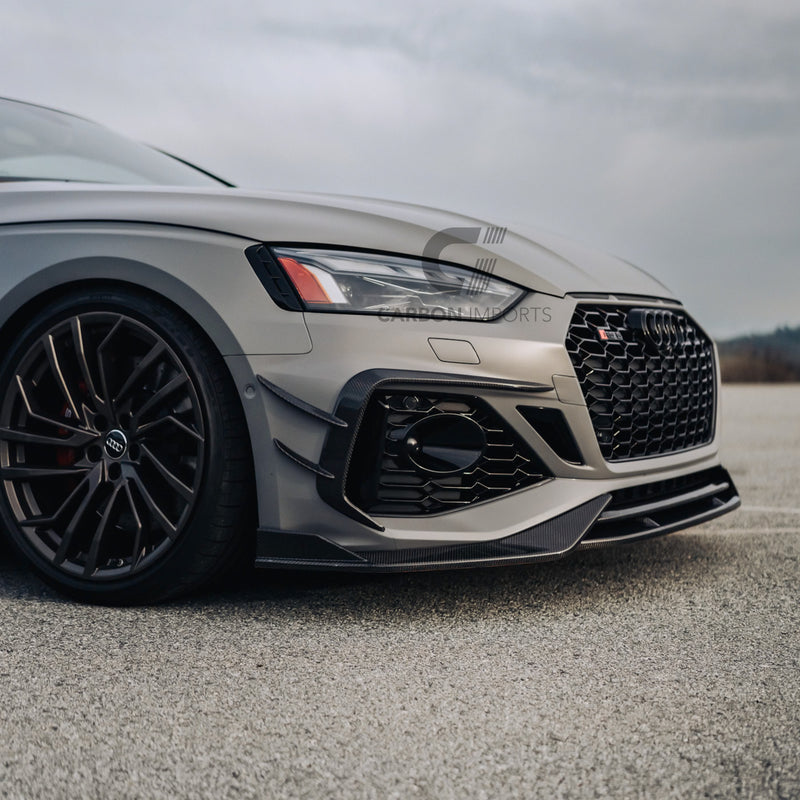 Audi RS5 B9.5 Carbon Fiber Front Fog Canards 2020-2025