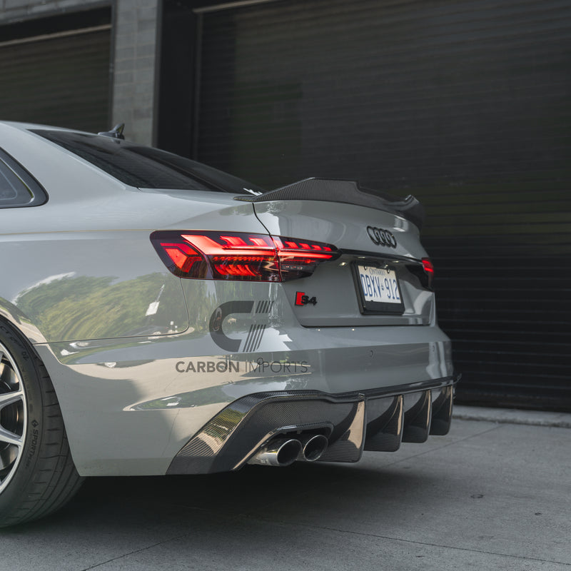 Audi S4/A4 S-Line B9.5 Carbon Fiber Rear Diffuser 2020-2025