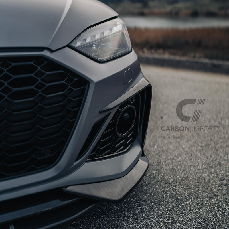 Audi RS5 B9.5 Carbon Fiber Front Fog Canards 2020-2025