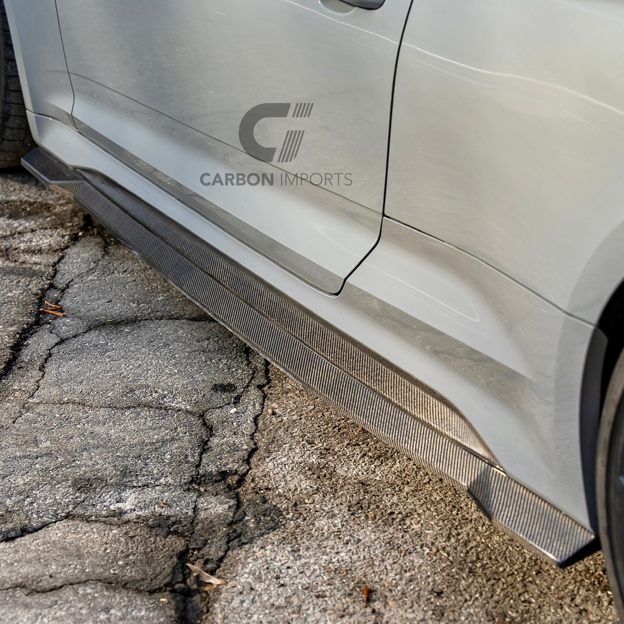 Audi RS5 B9.5 Carbon Fiber Side Rocker Trim 2020-2025