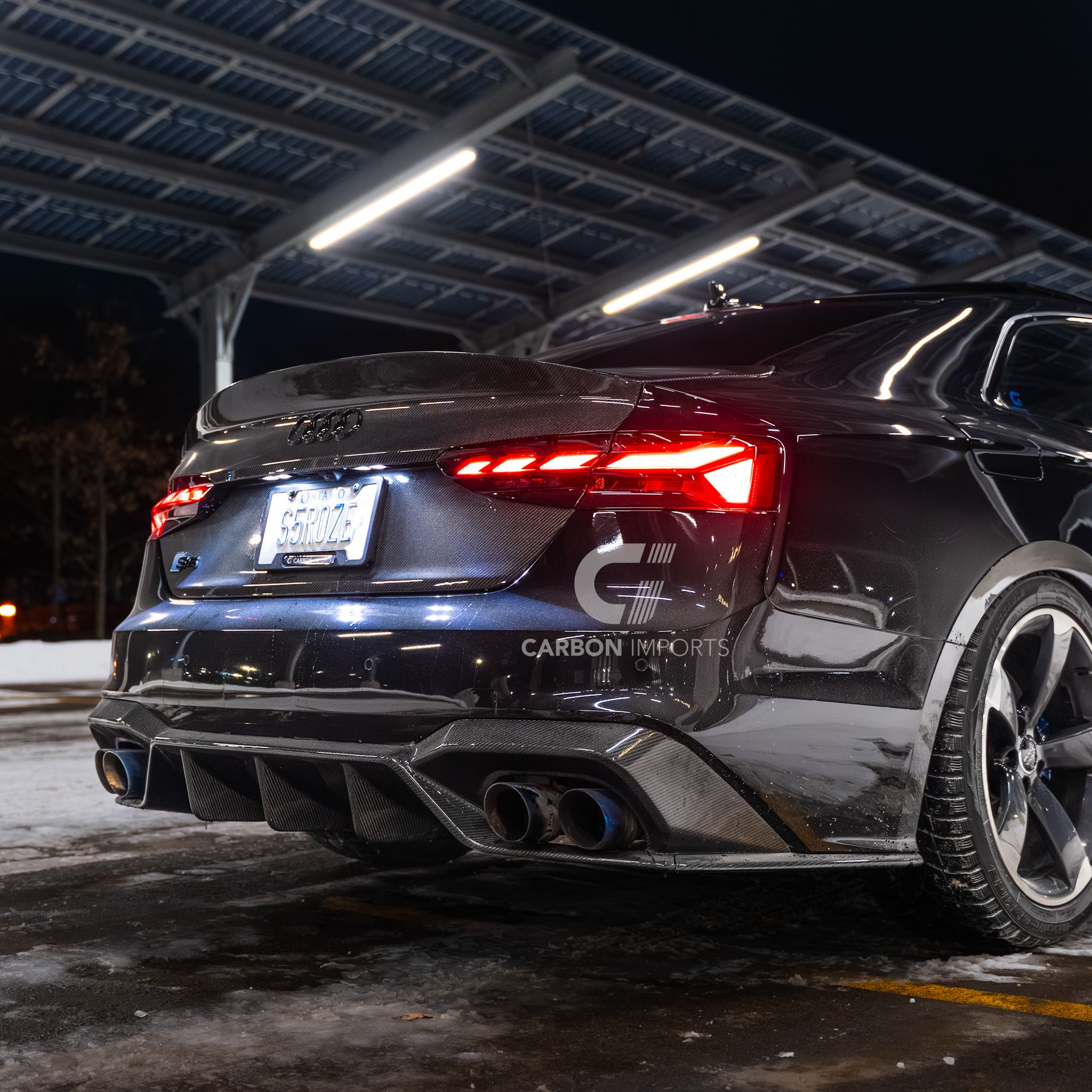 Audi S5/A5 S-Line B9.5 Carbon Fiber Rear Diffuser 2020-2025 V2