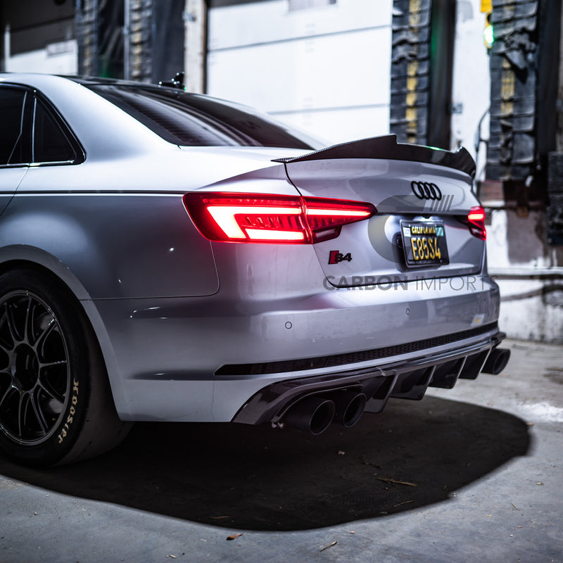 Audi S4/A4 S-Line B9 Carbon Fiber Rear Diffuser 2017-2019