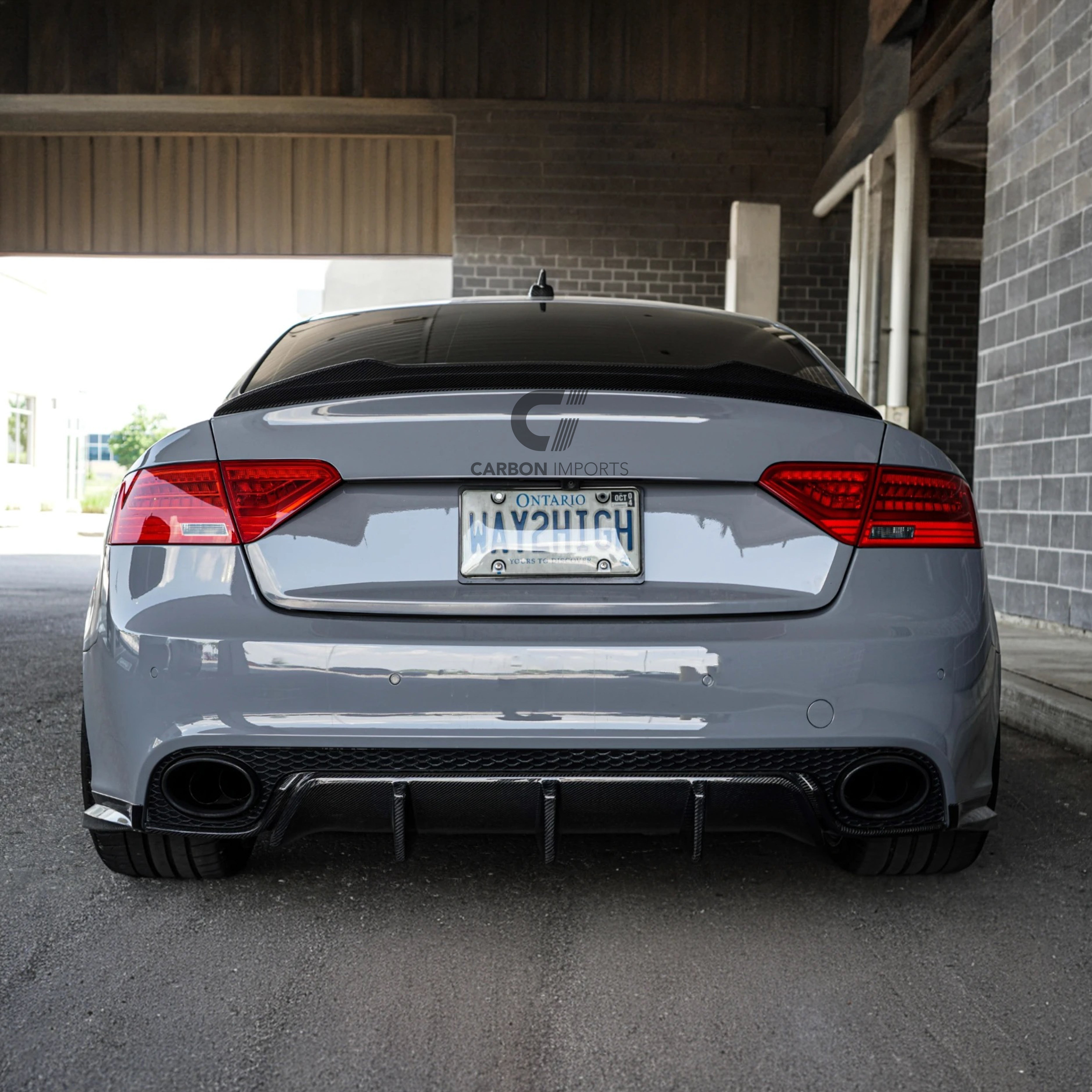 Audi RS5 B8/B8.5 Carbon Fiber Rear Bumper Canards 2010-2016