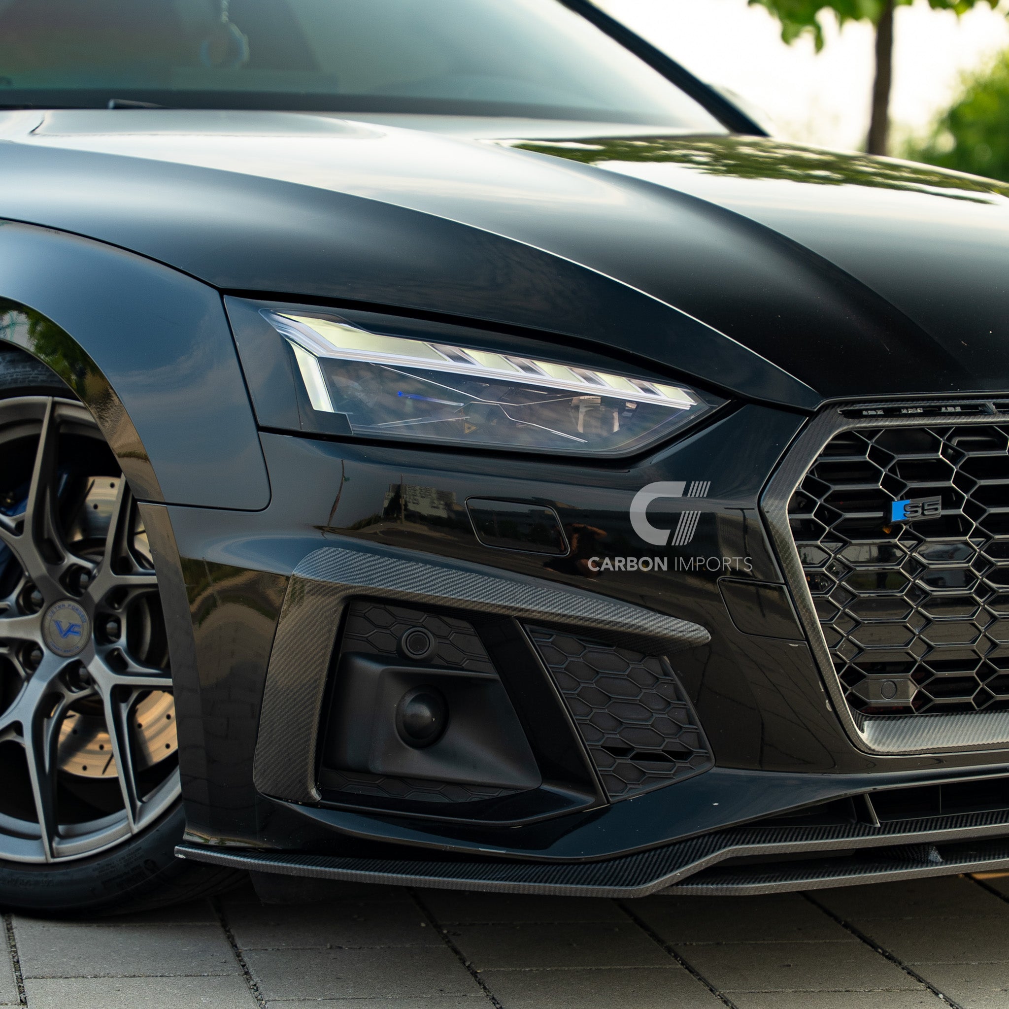 Audi S5/A5 S-Line B9.5 Carbon Fiber Fog Canards 2020-2025 V1