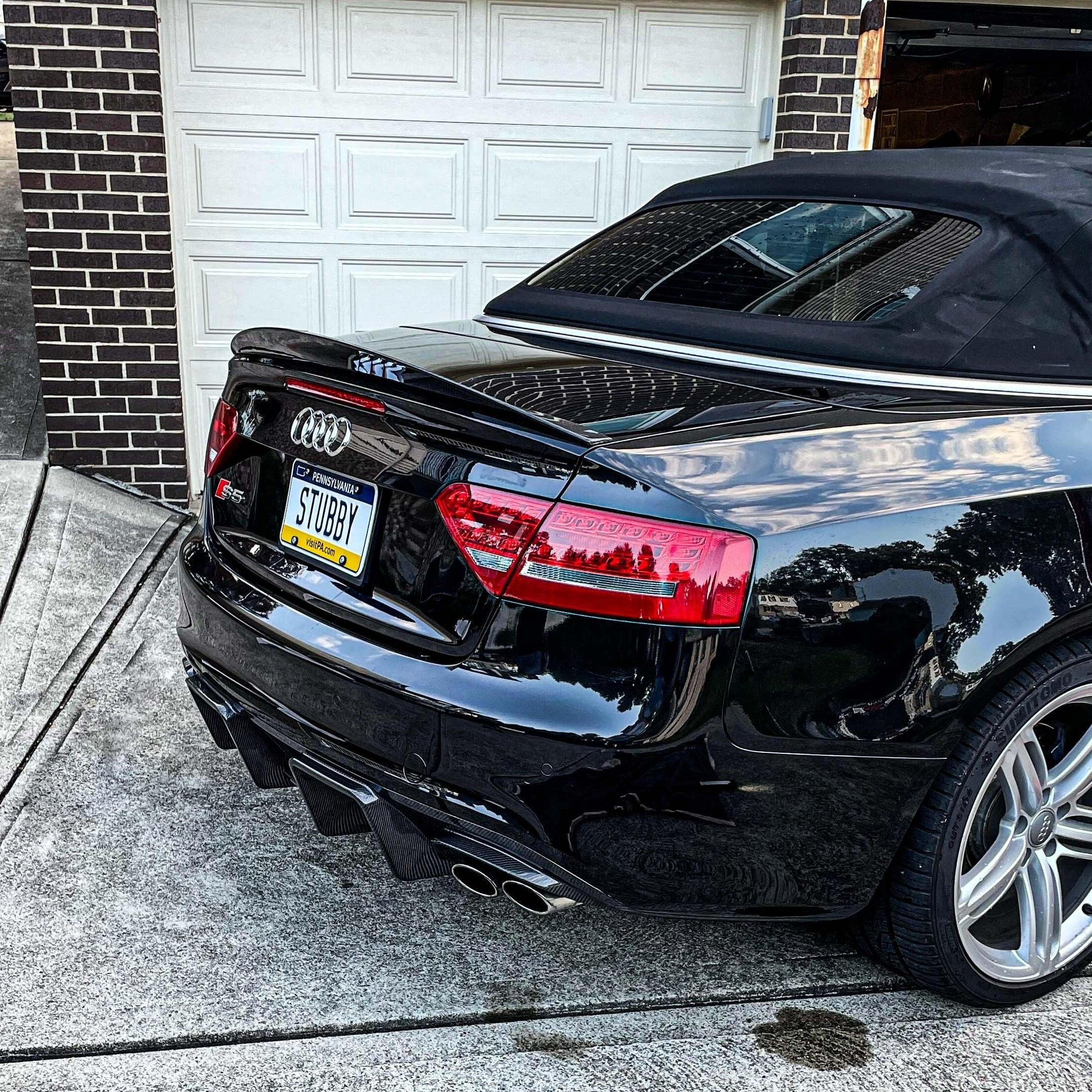 Audi S5 Convertible B8/B8.5 Carbon Fiber Trunk Lip 2007-2016 Highkick Version