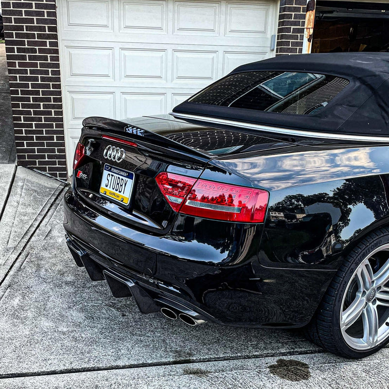 Audi S5 Convertible B8/B8.5 Carbon Fiber Trunk Lip 2007-2016 Highkick Version