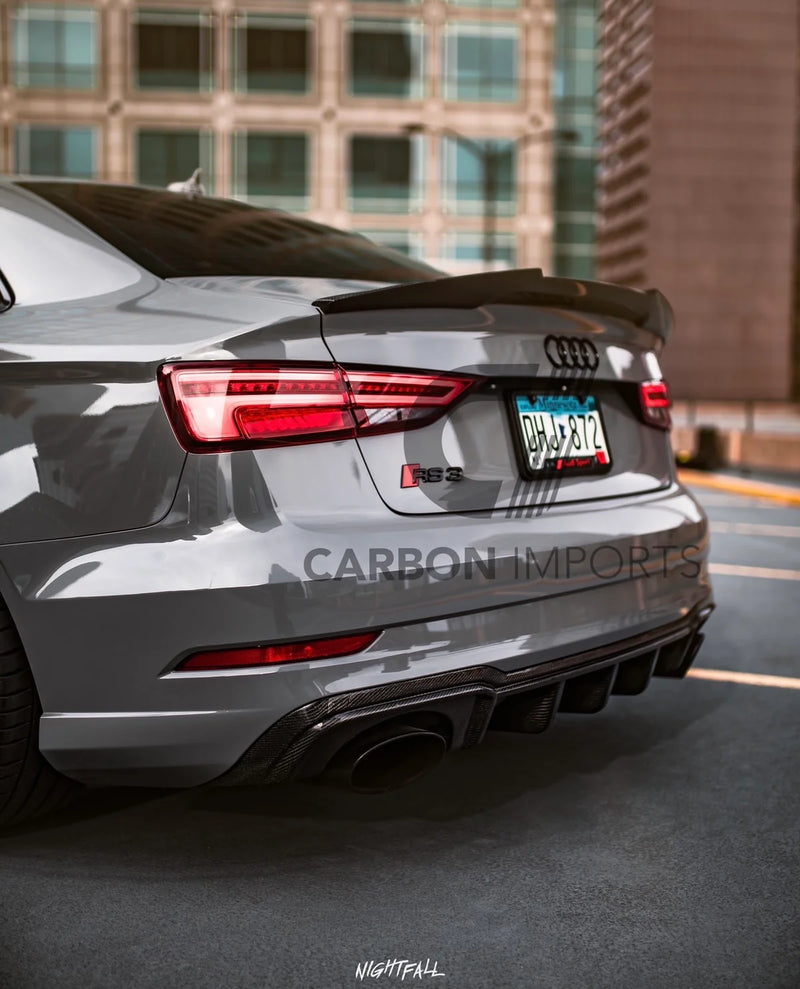 Audi A3/S3/RS3 8V Carbon Fiber Trunk Lip 2015-2020 V2