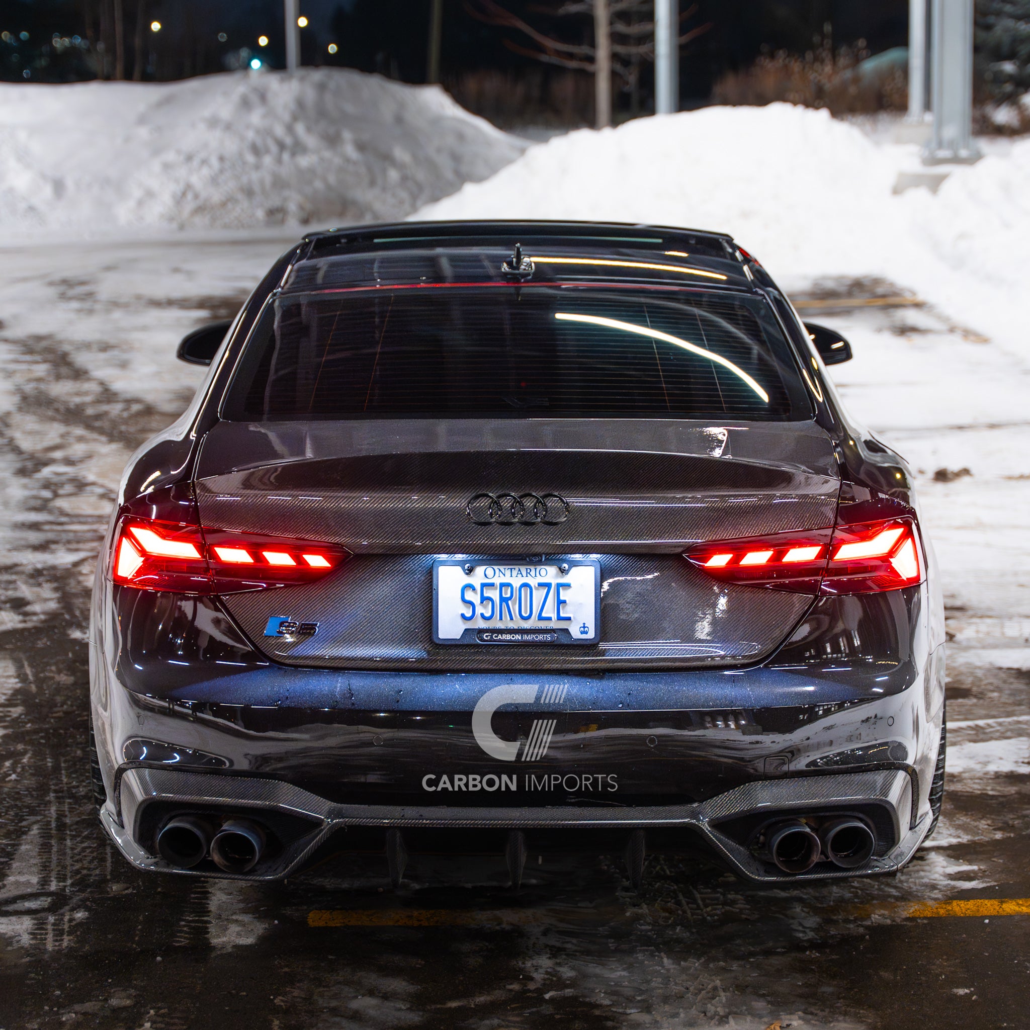 Audi S5/A5 S-Line B9.5 Carbon Fiber Rear Diffuser 2020-2025 V2