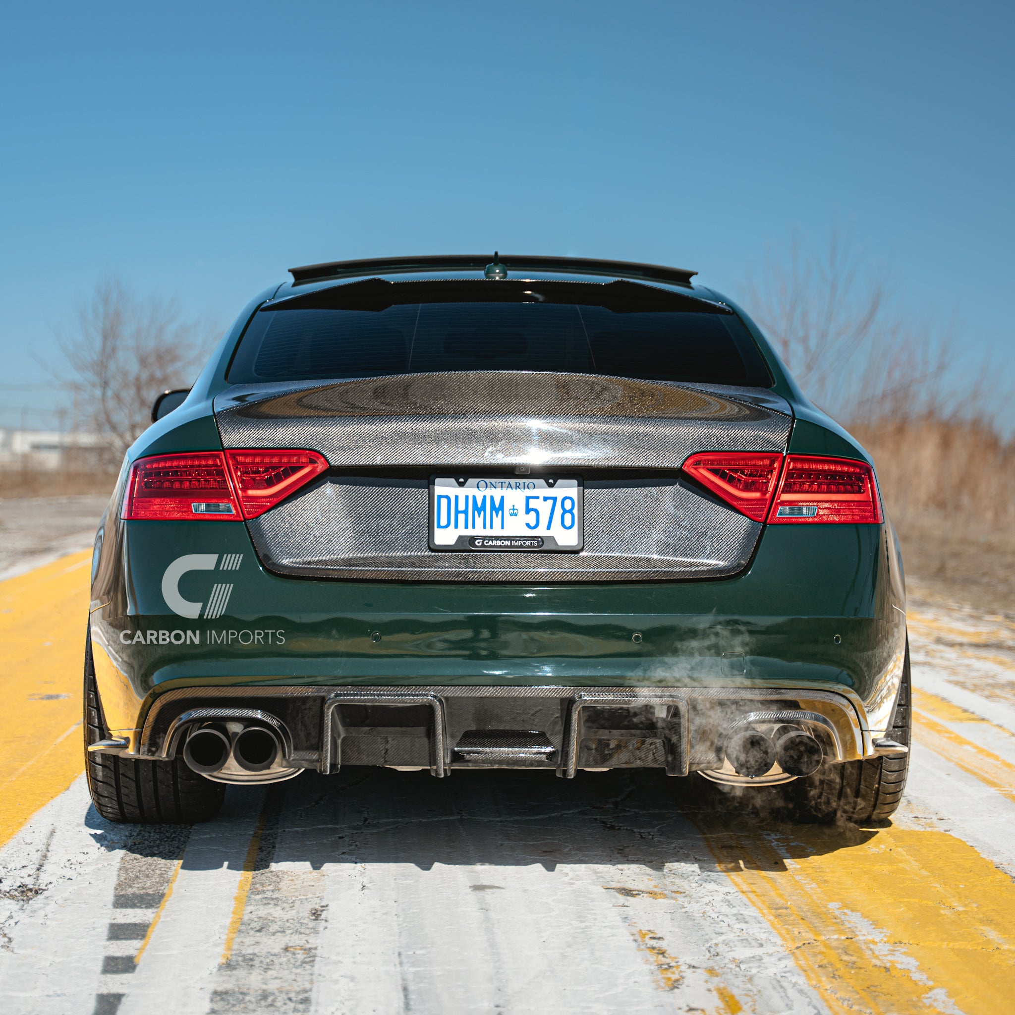 Audi S5/A5 S-Line B8.5 Carbon Fiber Rear Bumper Canards 2013-2016