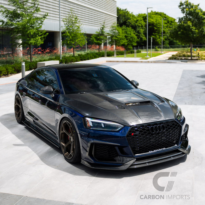 Audi RS5 B9 Carbon Fiber Front Fog Canards 2017-2019