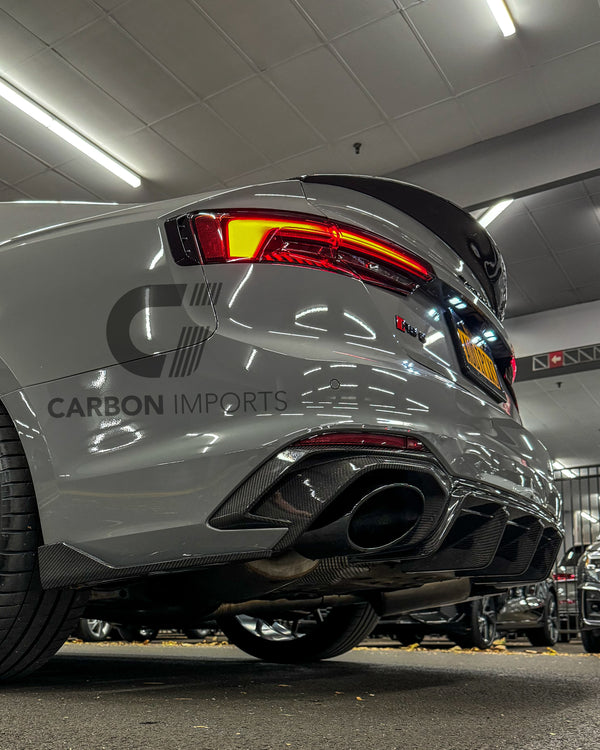 Audi RS5 2017-2019 B9 Rear Carbon Fiber Bumper Canards