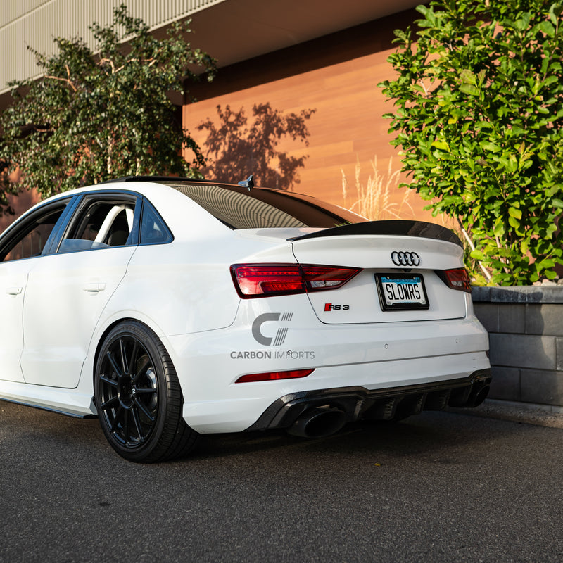 Audi A3/S3/RS3 8V Carbon Fiber Trunk Lip 2015-2020 Highkick Version
