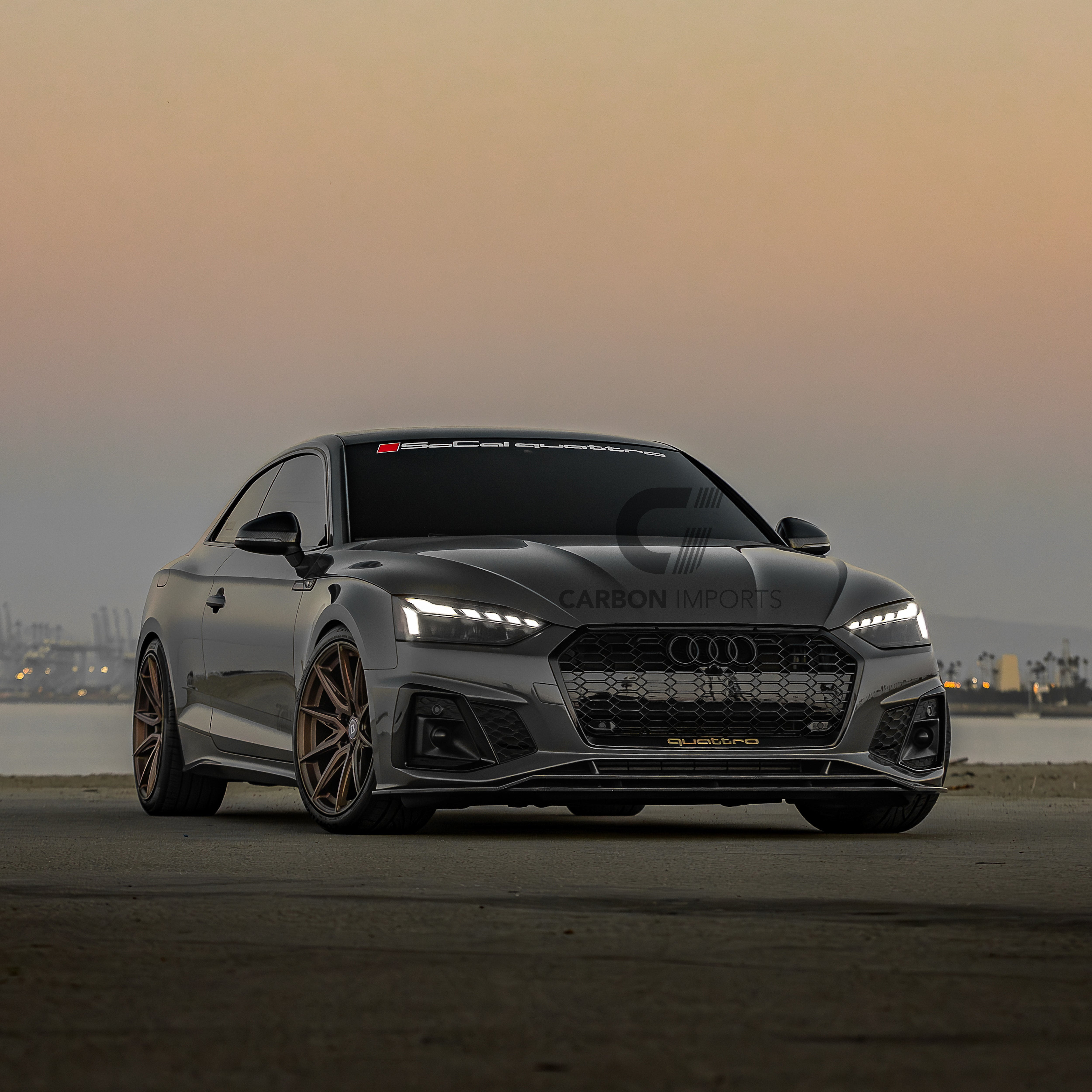 Audi S5/A5 S-Line B9.5 Carbon Fiber Front Lip 2020-2025 V1