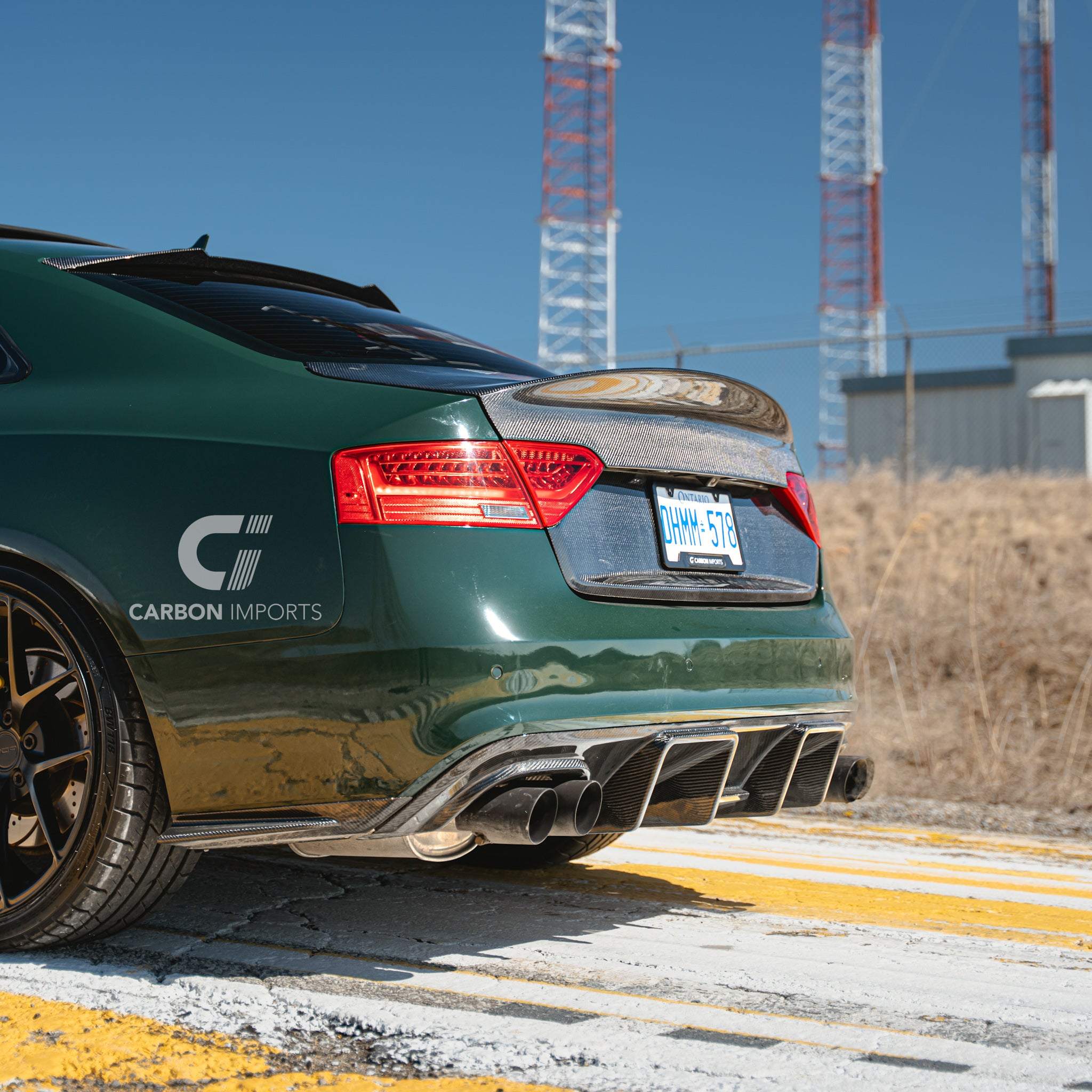Audi S5/A5 S-Line B8.5 Carbon Fiber Rear Bumper Canards 2013-2016