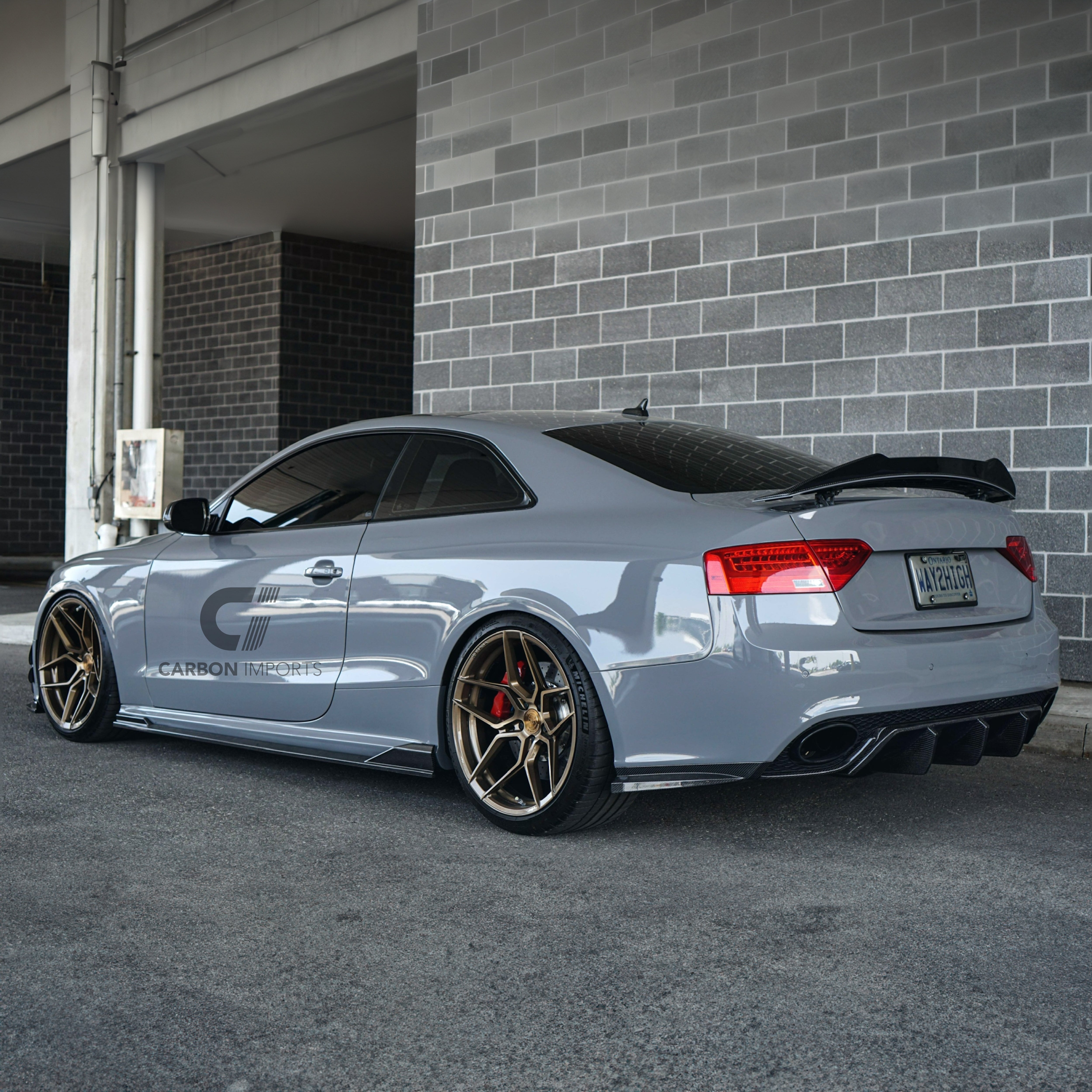 Audi RS5 B8/B8.5 Carbon Fiber Rear Bumper Canards 2010-2016