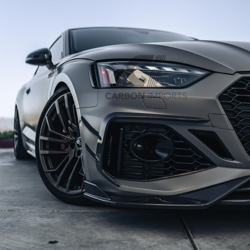 Audi RS5 B9.5 Carbon Fiber Front Fog Canards 2020-2025