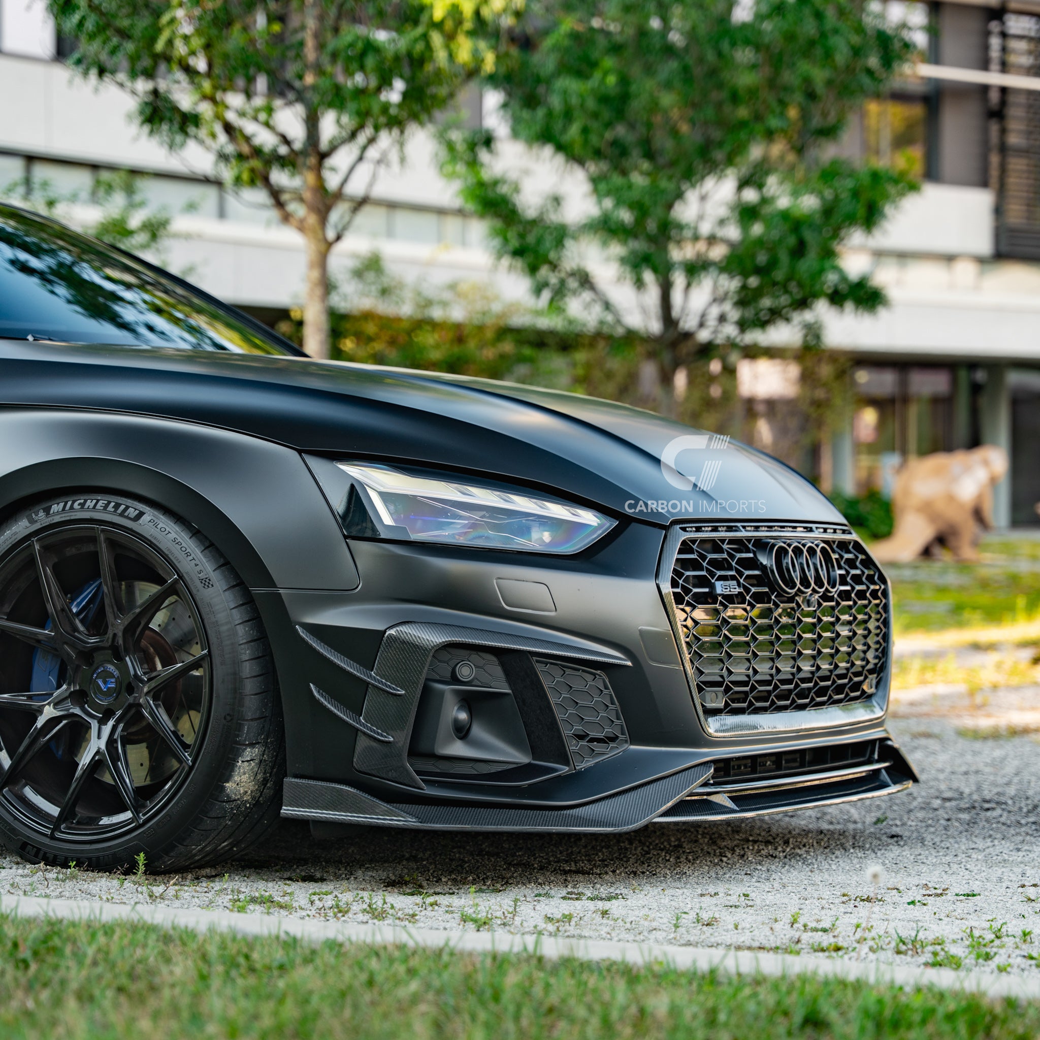 Audi S5/A5 S-Line B9.5 Carbon Fiber Fog Canards 2020-2025 V2