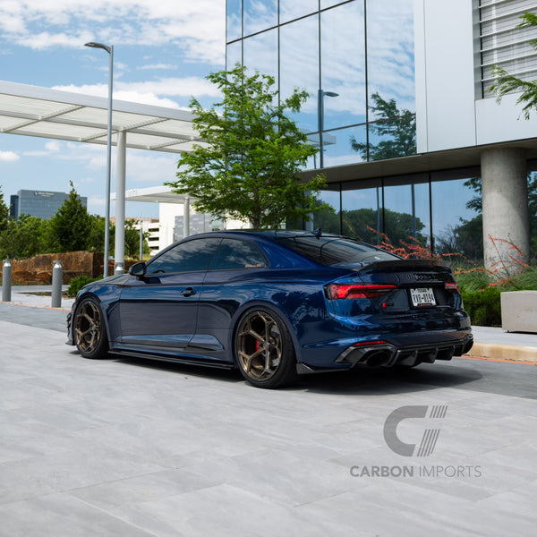 Audi RS5 B9 Rear Carbon Fiber Bumper Canards 2017-2019