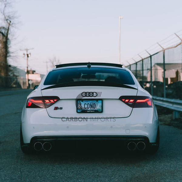 Audi S5 B8/B8.5 Carbon Fiber Trunk Lip 2007-2016 Highkick Version