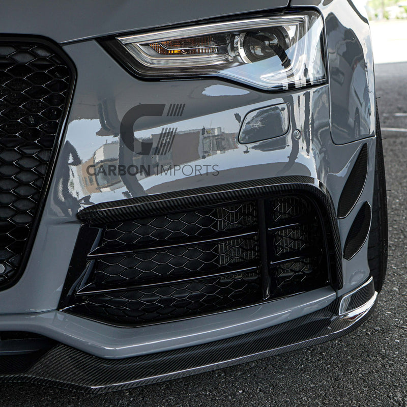 Audi RS5 B8.5 Carbon Fiber Front Bumper Canards 2013-2016