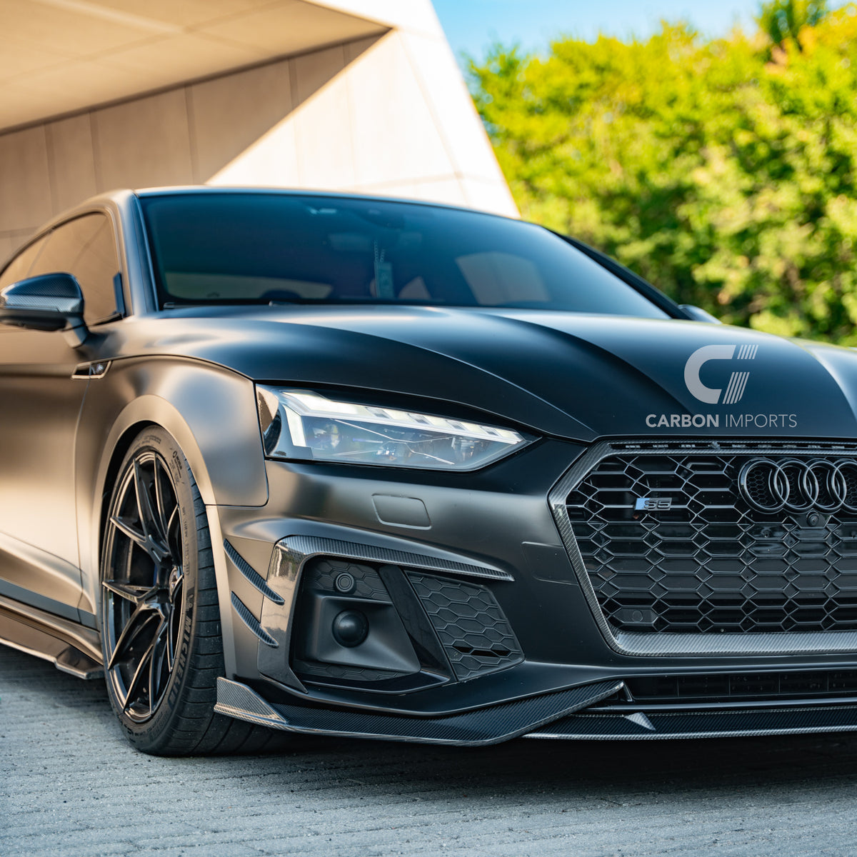 Audi S5/A5 B9.5 Carbon Fiber Front Lip 2020-2025 V2