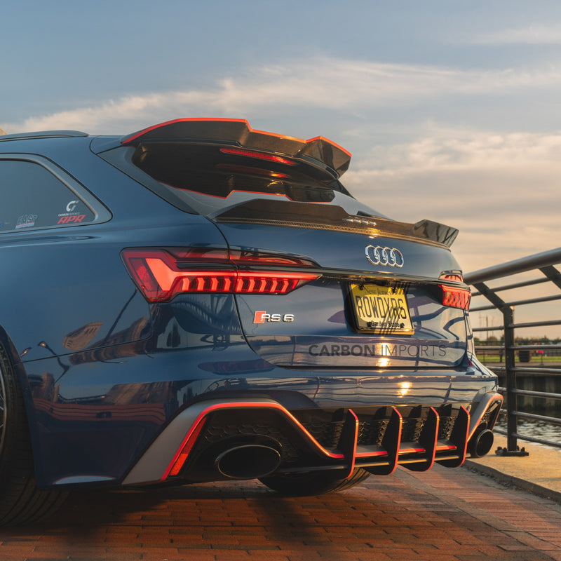 Audi RS6 C8 Carbon Fiber Trunk Lip 2020-2025 V1