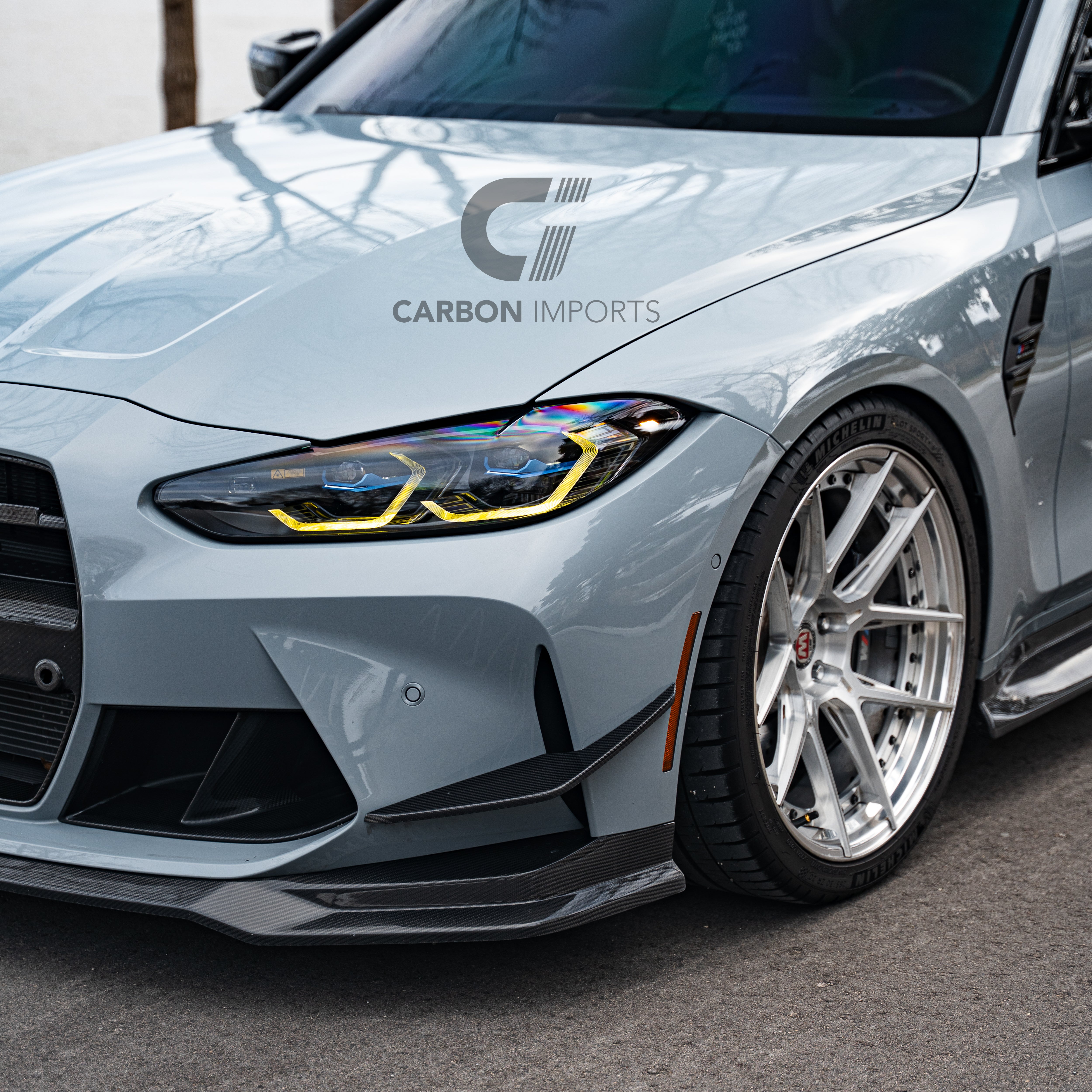 BMW M3/M4 G80/G81/G82/G83 Carbon Fiber Front Bumper Canards 2020-2026