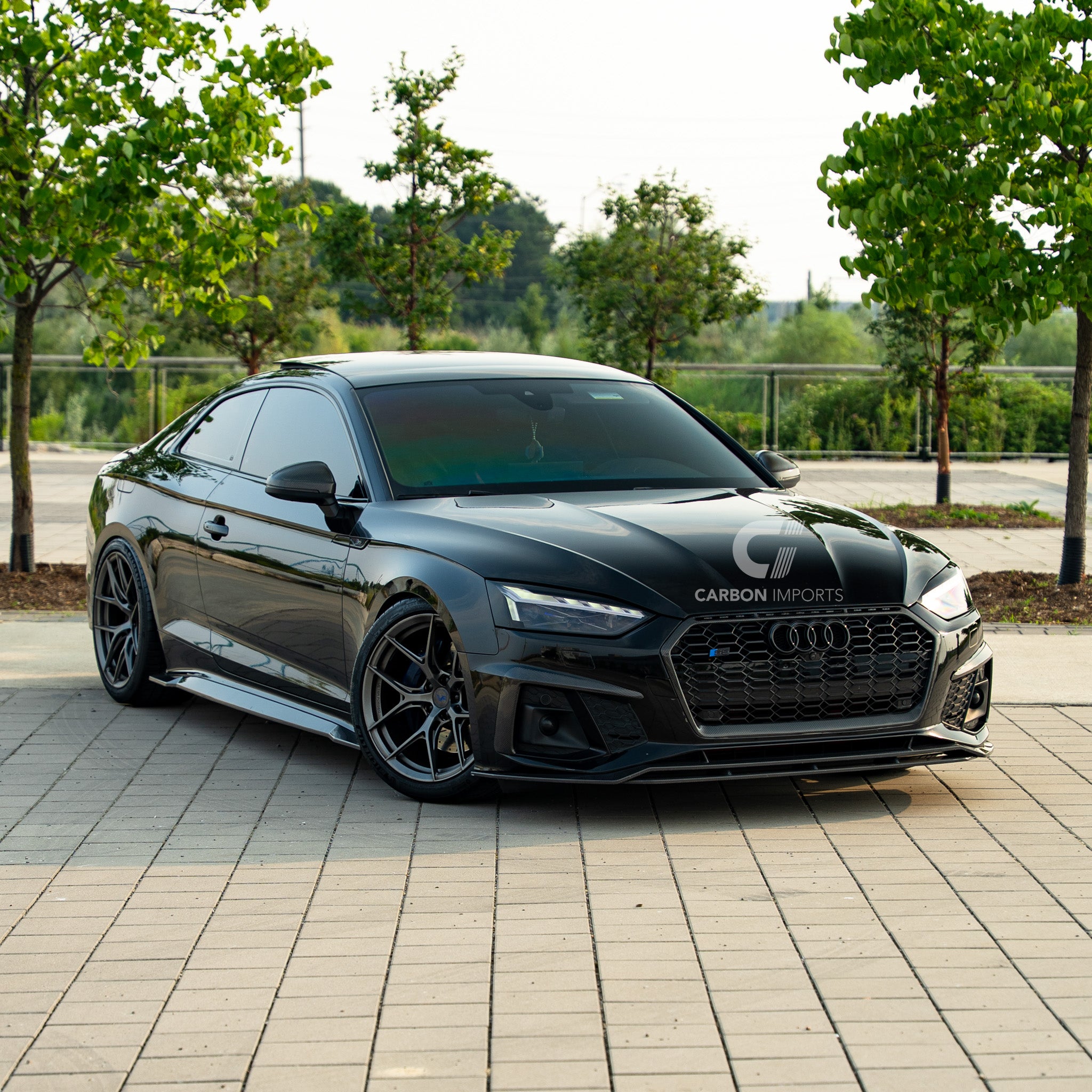 Audi S5/A5 S-Line B9.5 Carbon Fiber Side Skirts 2020-2025