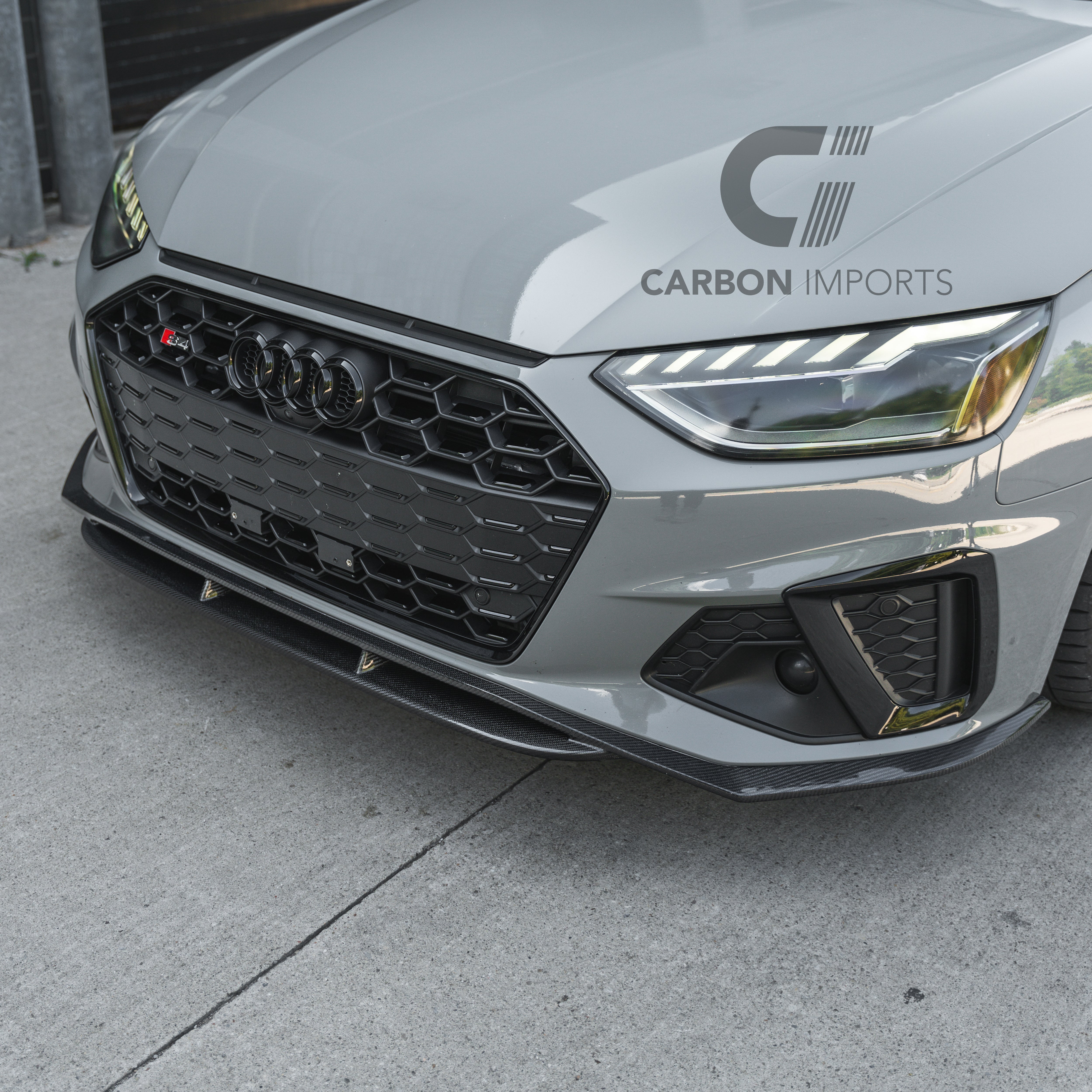 Audi S4/A4 S-Line B9.5 Carbon Fiber Front Lip 2020-2025