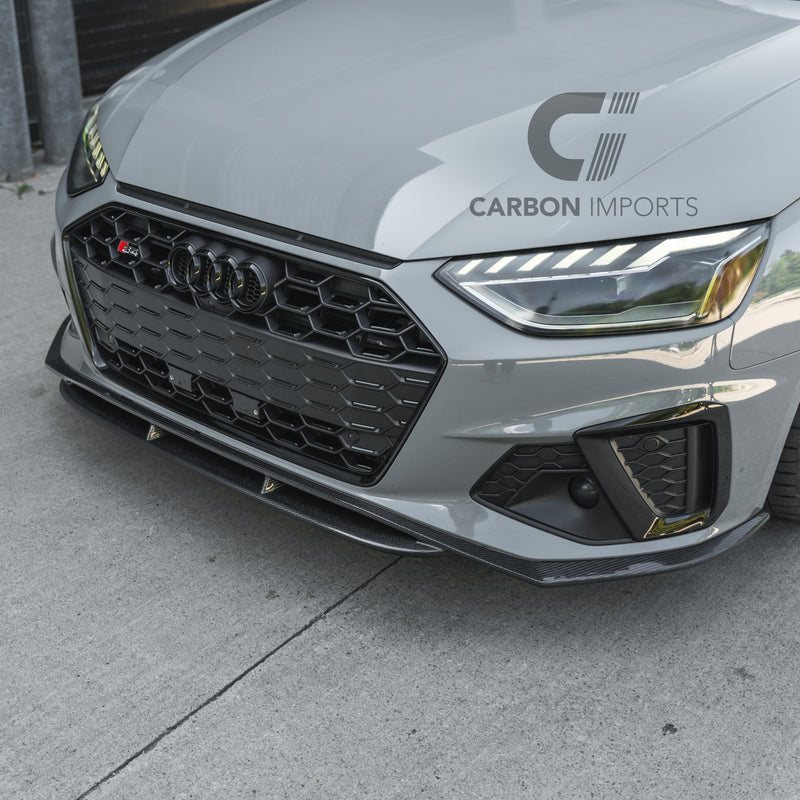 Audi S4/A4 S-Line B9.5 Carbon Fiber Front Lip 2020-2025