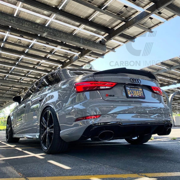 Audi A3/S3/RS3 8V Carbon Fiber Trunk Lip 2015-2020 V2