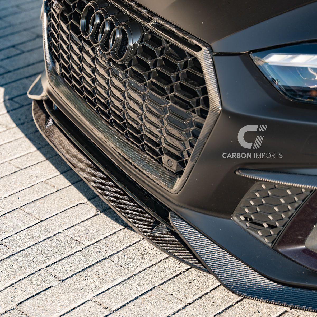 Audi S5/A5 B9.5 Carbon Fiber Front Lip 2020-2025 V2