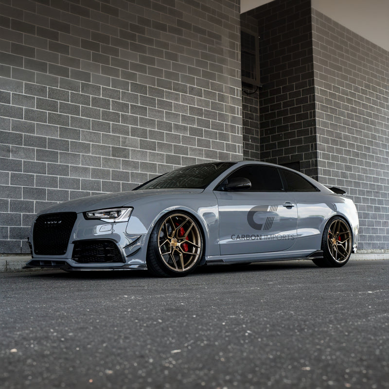 Audi RS5 B8.5 Carbon Fiber Front Bumper Canards 2013-2016