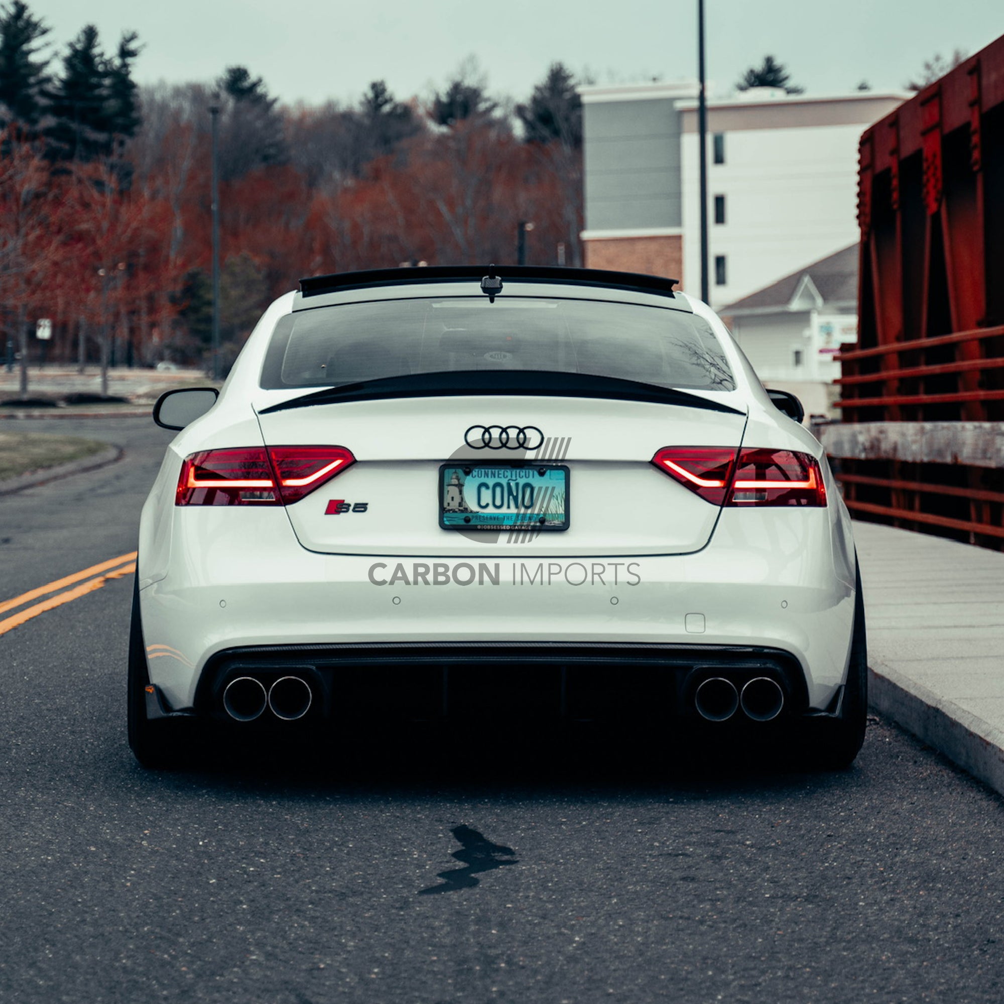 Audi S5 B8/B8.5 Carbon Fiber Trunk Lip 2007-2016 Highkick Version