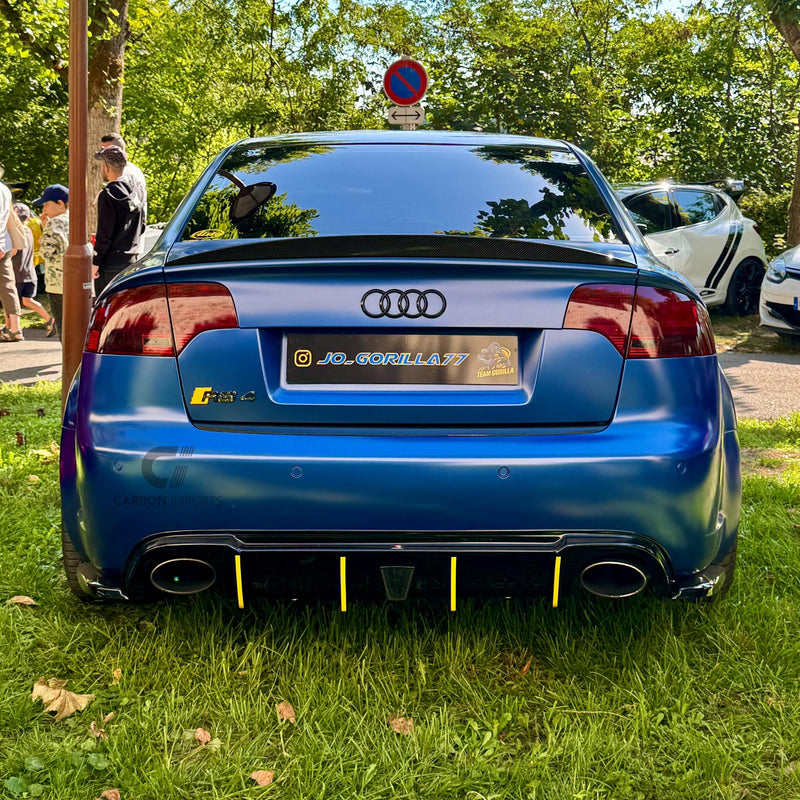 Audi RS4 B7 Carbon Fiber Trunk Lip 2006-2008 Highkick Version