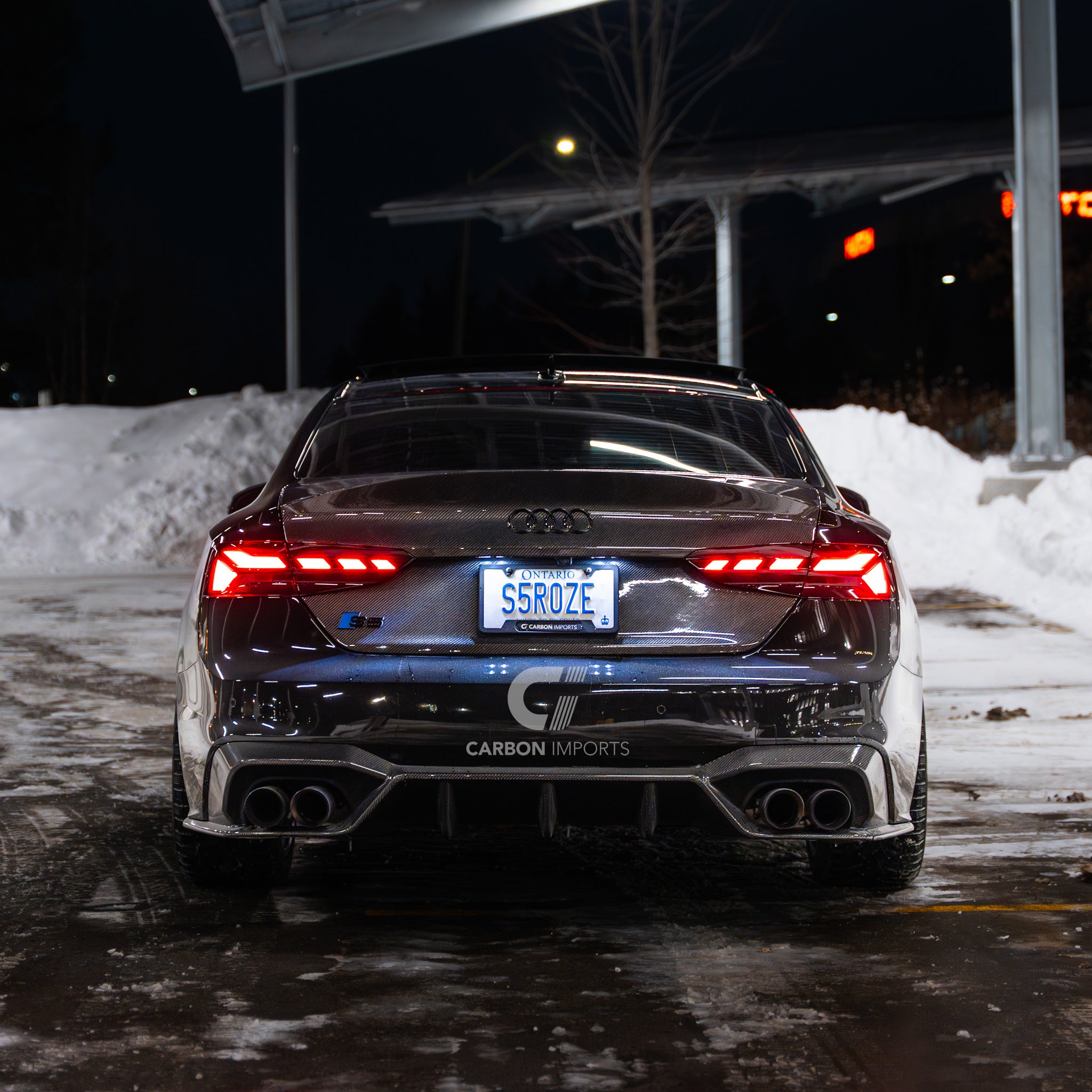 Audi S5/A5 S-Line B9.5 Carbon Fiber Rear Diffuser 2020-2025 V2
