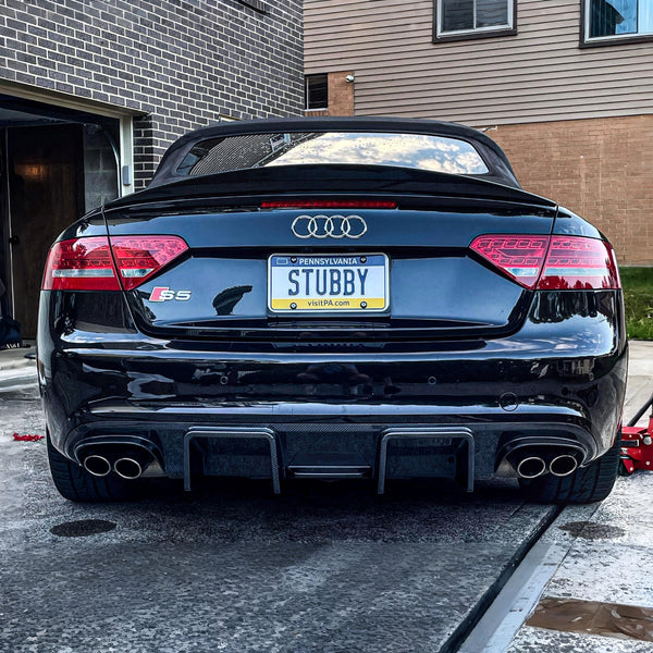 Audi S5 Convertible B8/B8.5 Carbon Fiber Trunk Lip 2007-2016 Highkick Version