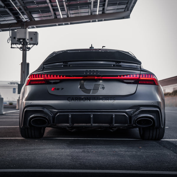 Audi RS7 C8 Carbon Fiber Trunk Lip 2020-2025 V2
