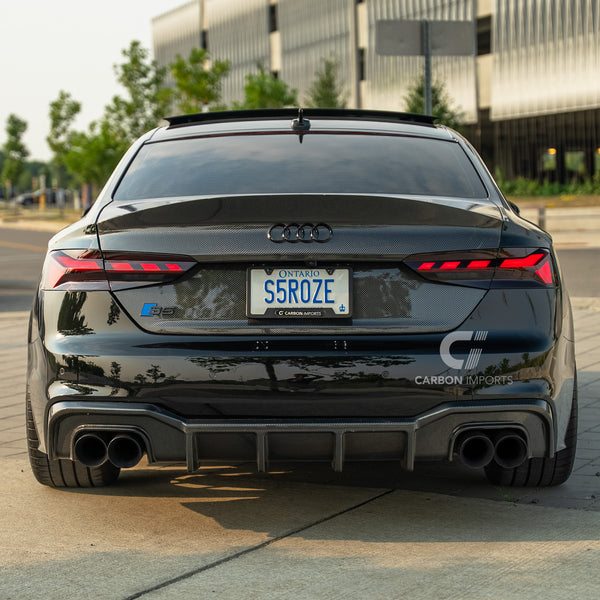 Audi S5/A5 S-Line B9.5 Carbon Fiber Rear Diffuser 2020-2025