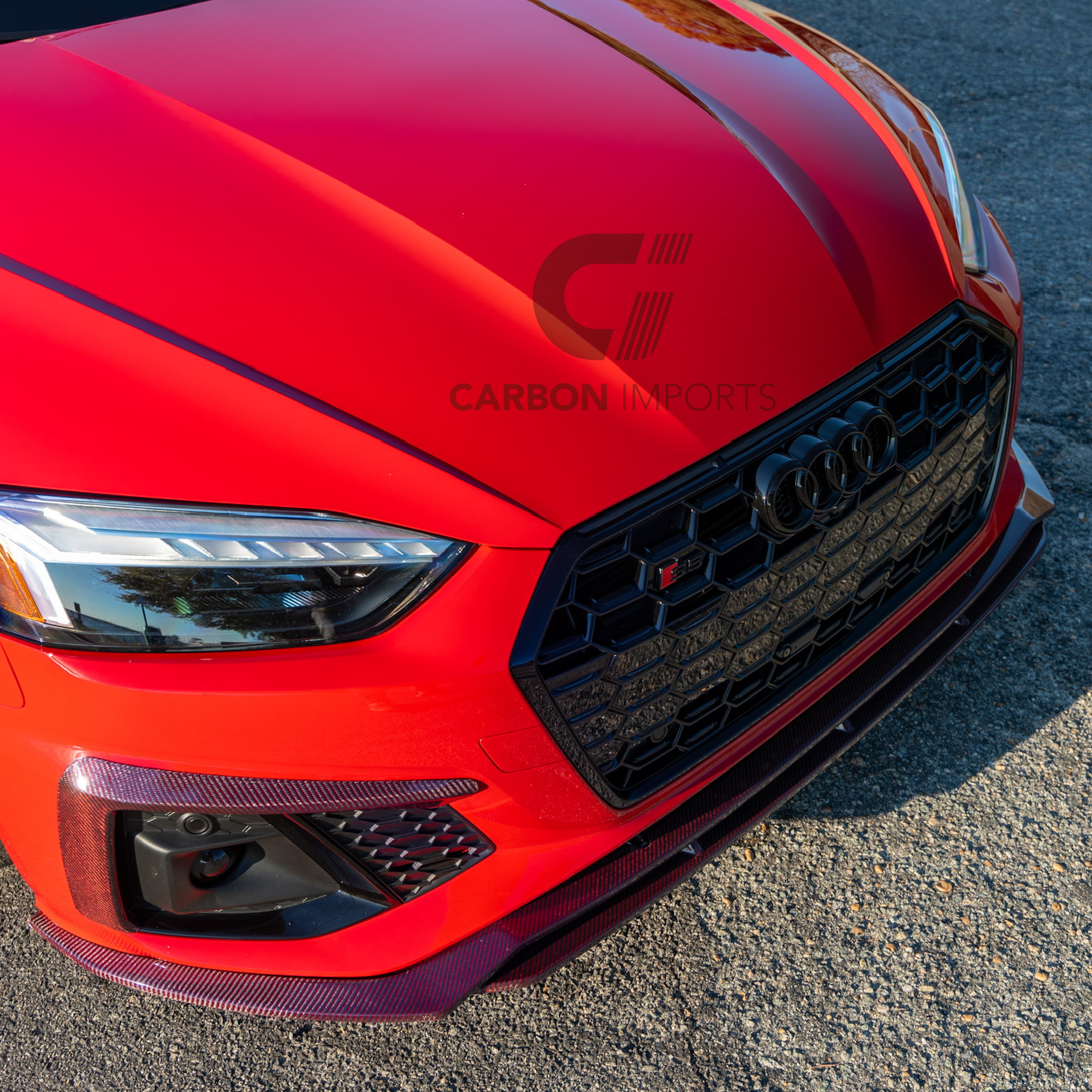 Audi S5/A5 S-Line B9.5 Carbon Fiber Front Lip 2020-2025 V1