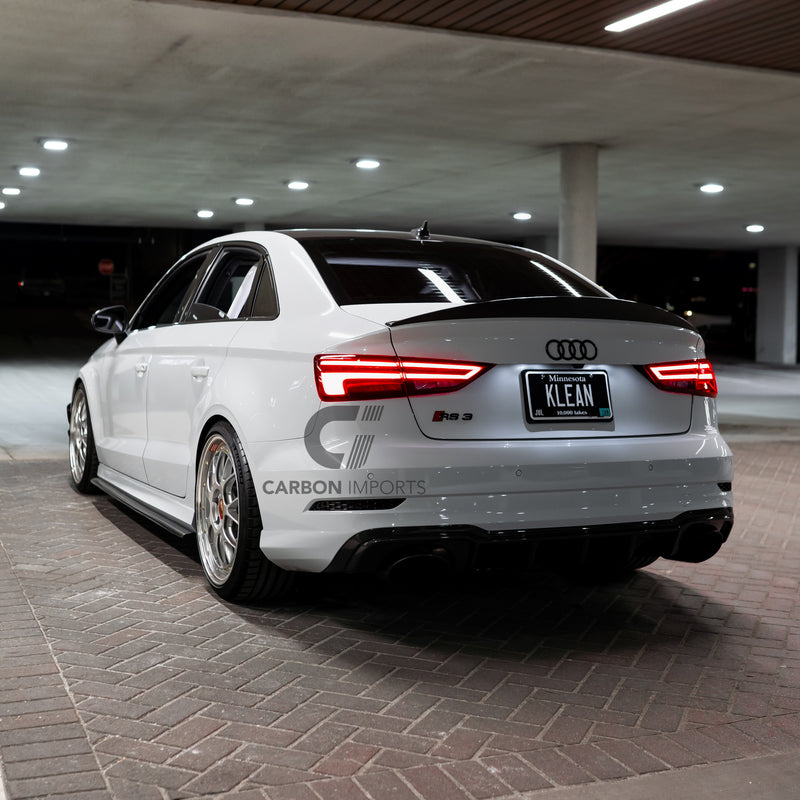 Audi A3/S3/RS3 8V Carbon Fiber Trunk Lip 2015-2020 Highkick Version