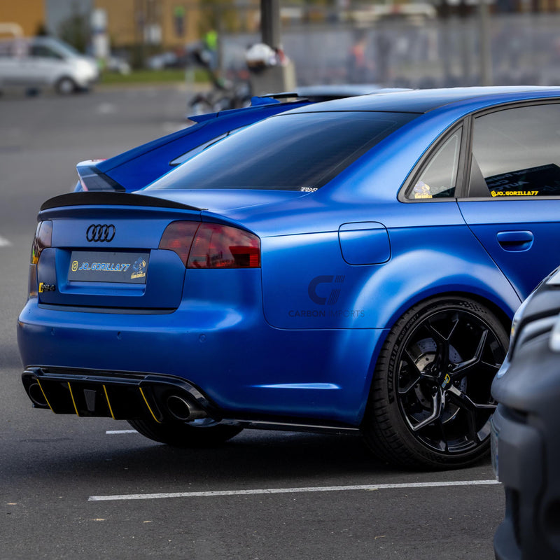 Audi RS4 B7 Carbon Fiber Trunk Lip 2006-2008 Highkick Version