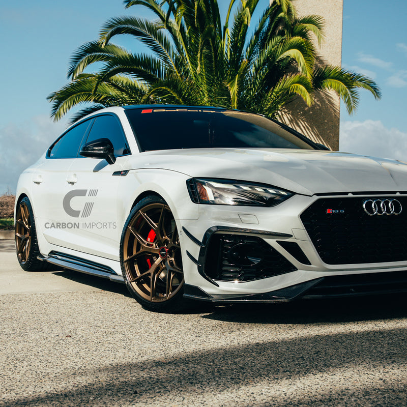 Audi RS5 B9.5 Carbon Fiber Front Fog Canards 2020-2025