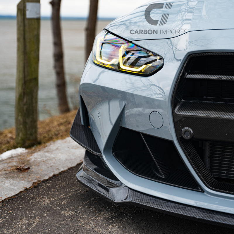 BMW M3/M4 G80/G81/G82/G83 Carbon Fiber Front Bumper Canards 2020-2025