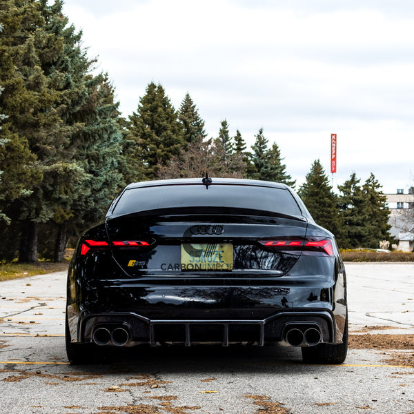 Audi A5/S5/RS5 B9/B9.5 Carbon Fiber Trunk Lip 2017-2025 Lowkick Version