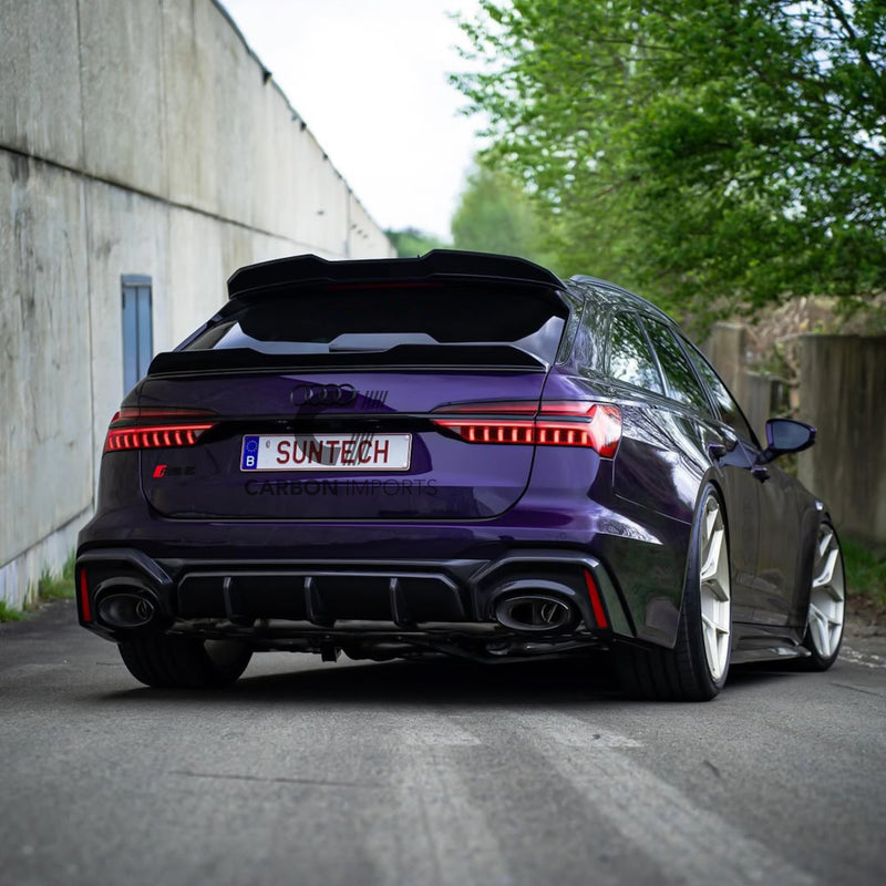 Audi RS6 C8 Carbon Fiber Trunk Lip 2020-2025 V1