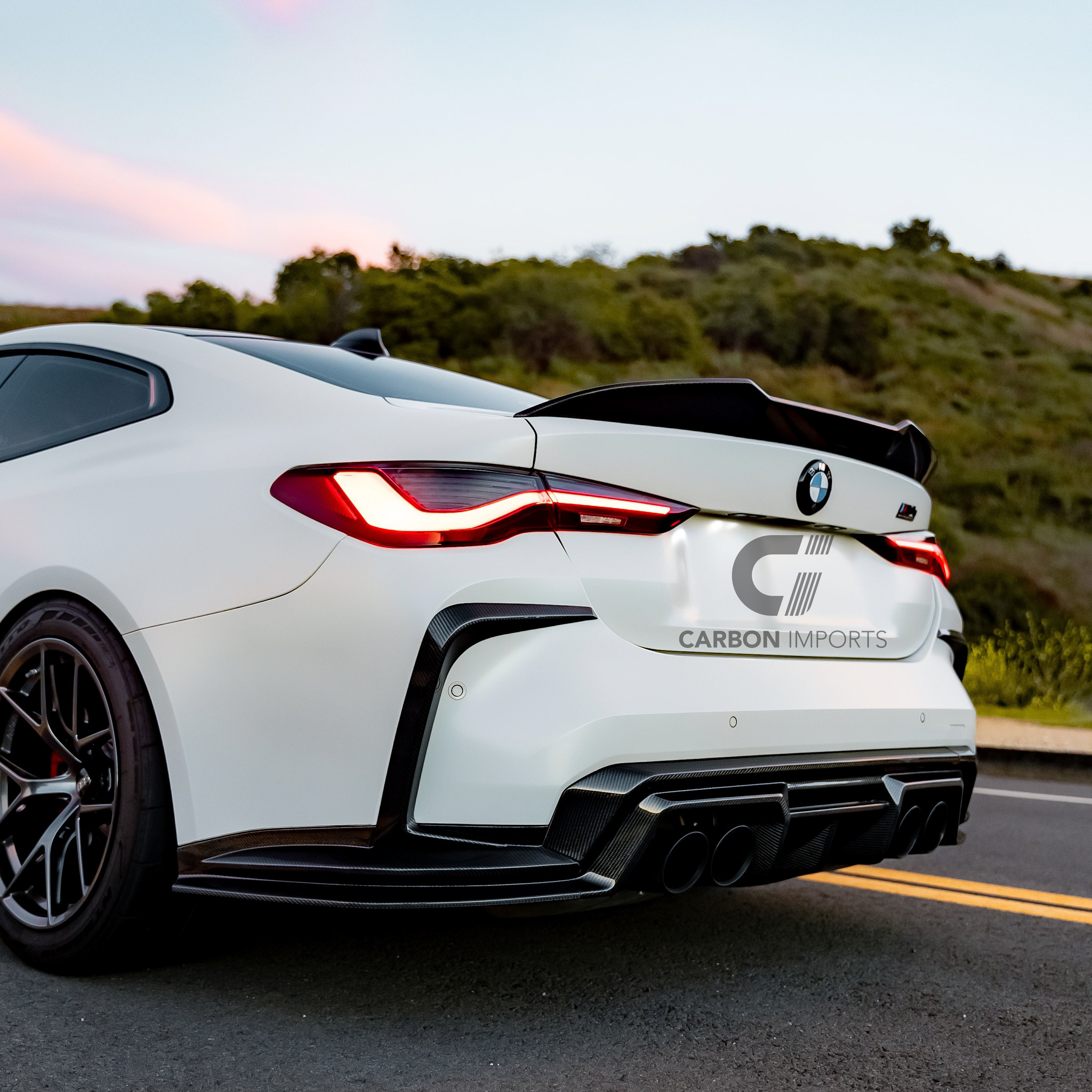 BMW M4 G82/G83 Carbon Fiber Rear Bumper Extensions 2020-2026