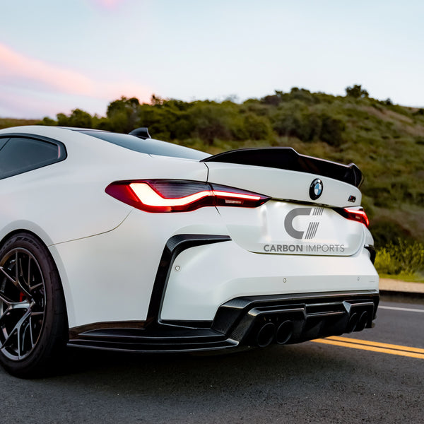 BMW M4 G82/G83 Carbon Fiber Rear Bumper Extensions 2020-2025