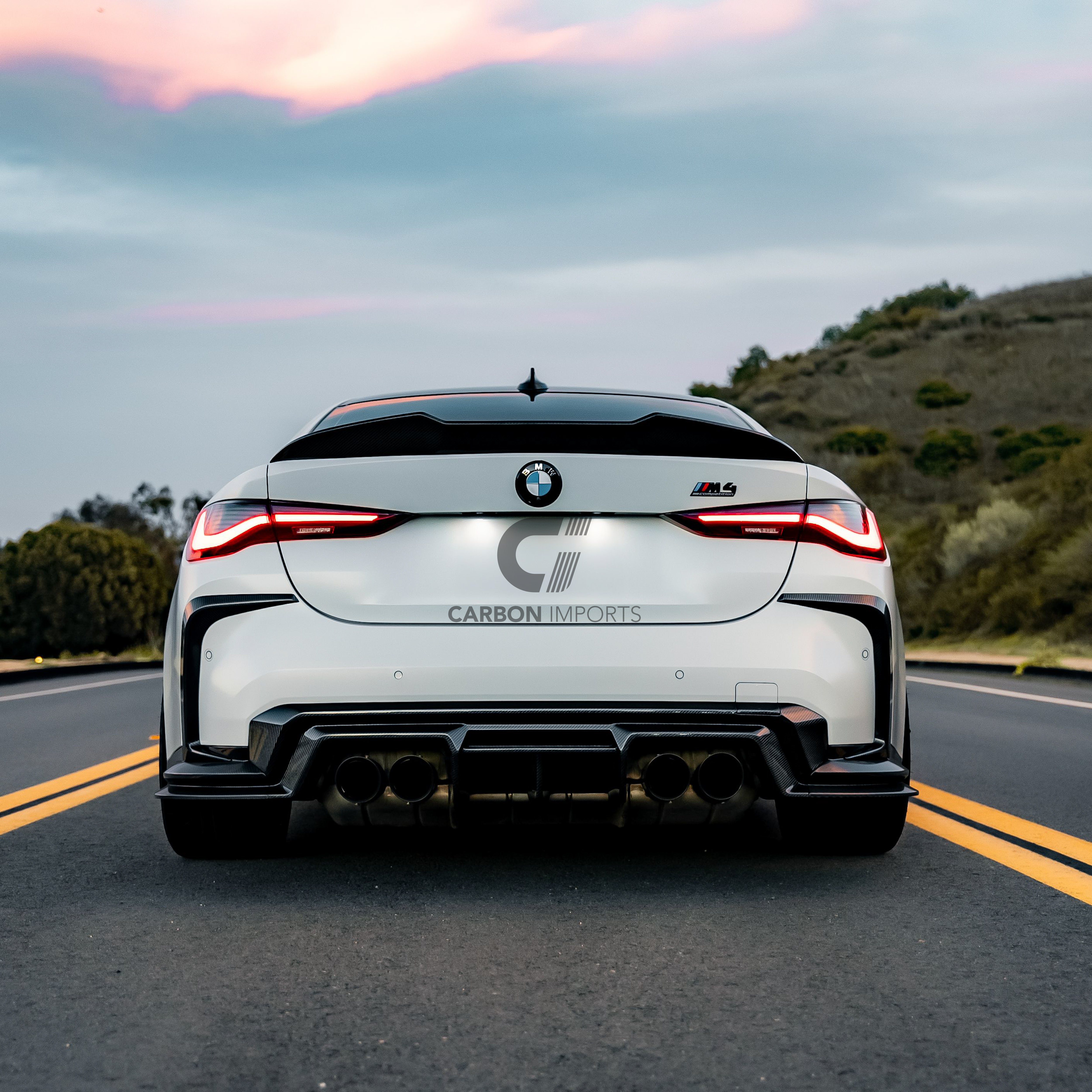 BMW M4 G82/G83 Carbon Fiber Rear Bumper Canards 2020-2026