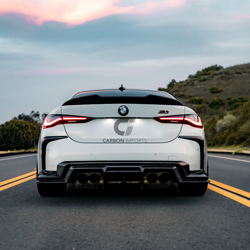 BMW M4 G82/G83 Carbon Fiber Rear Bumper Extensions 2020-2025